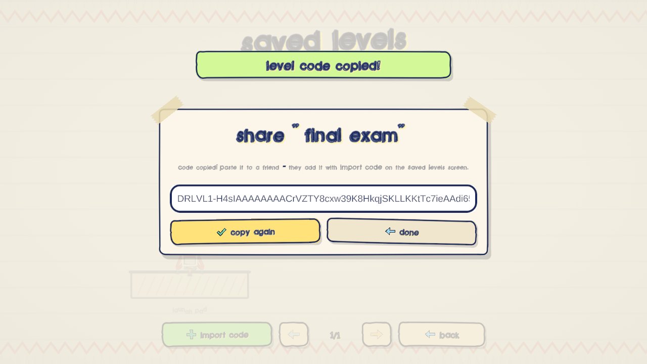 Sharing a level with a level code